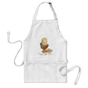 picture of dippy egg in chicken shaped egg cup fun standard apron