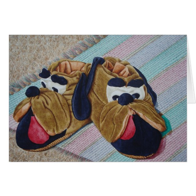 picture of dog slippers for birthday (Front Horizontal)