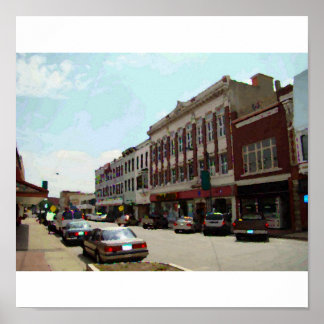 Picture of Downtown Leavenworth, KS, Canvas Poster