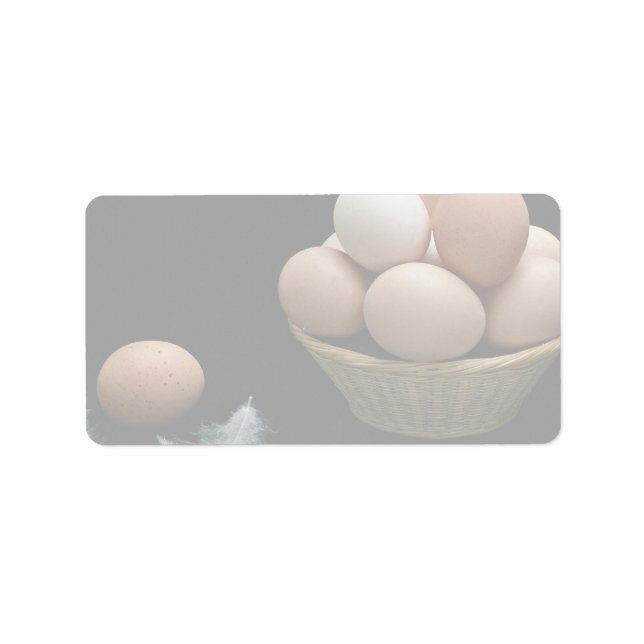 Picture of Eggs arranged in a bowl Label (Front)