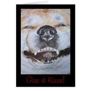 picture of funny cute akita smiling dog