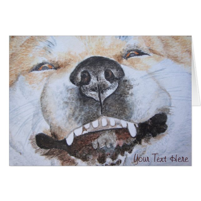 picture of funny cute akita smiling dog (Front Horizontal)