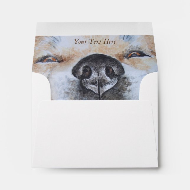 picture of funny smiling akita dog envelopes (Back (Bottom))