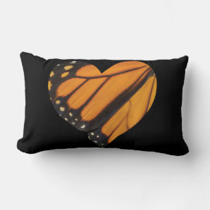 Picture of Heart Shaped Monarch Butterfly Wings Lumbar Cushion