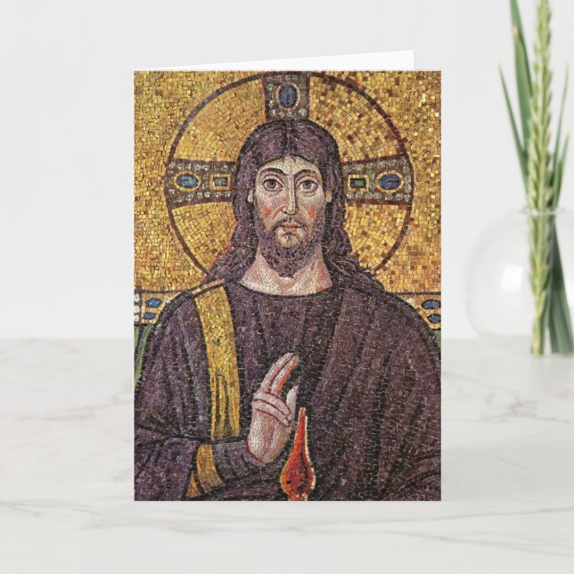 Picture of Jesus Mosaic Religious blank card (Front)