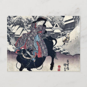 Picture of Kanbara by Utagawa, Toyokuni Ukiyoe Postcard