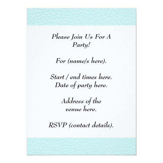 Picture of Light Turquoise Leather. Card
