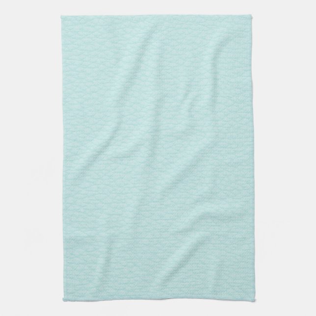 Picture of Light Turquoise Leather. Tea Towel (Vertical)