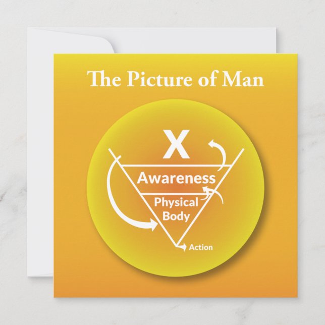 Picture of Man square note card (Front)