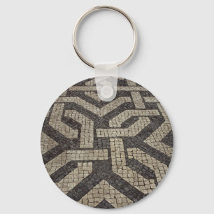 Picture of Mosaic, Lisbon, Portugal Key Ring