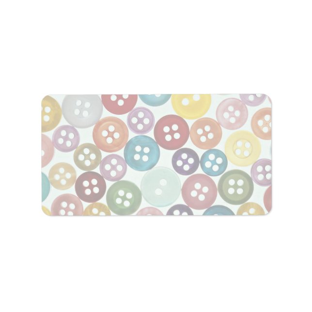 Picture of Multicolored buttons Label (Front)