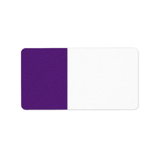 Picture of Purple Leather. Label