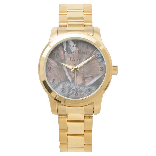 picture of sleeping cute red fox wildlife watch (Front)