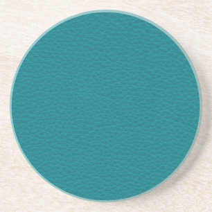 Picture of Teal Leather. Coaster