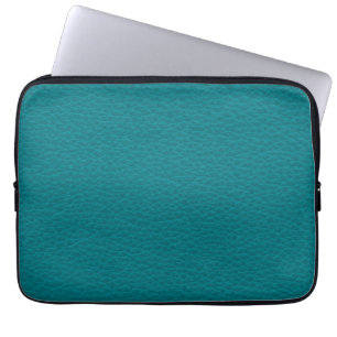 Picture of Teal Leather. Laptop Sleeve