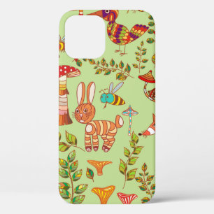 Picture of the forest life. Flora and fauna. Vinta iPhone 12 Case