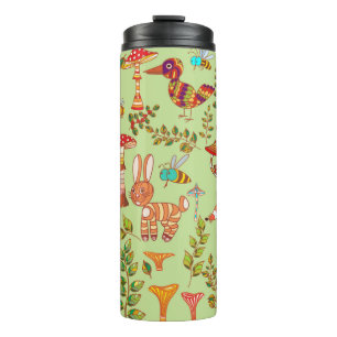 Picture of the forest life. Flora and fauna. Vinta Thermal Tumbler