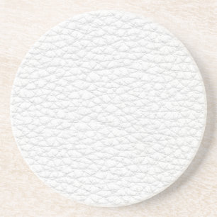Picture of White Leather. Coaster