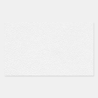 Picture of White Leather. Rectangular Sticker