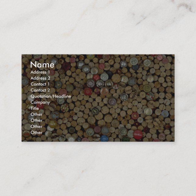 Picture of Wine corks Business Card (Front)
