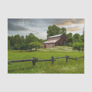 Picture Perfect Barn Nestled in a Summer Meadow Tissue Paper
