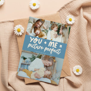 Picture Perfect Denim Blue Photo Valentines Day Holiday Card