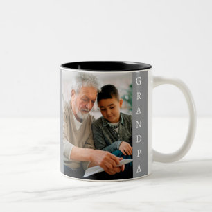 Picture perfect gift for Grandpa Two-Tone Coffee Mug