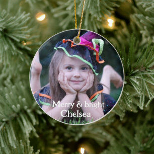 Picture perfect personalised photo ceramic ornament