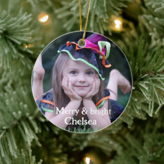 Picture perfect personalised photo ceramic ornament