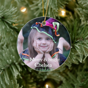 Picture perfect personalized photo ceramic ornament