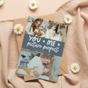 Picture Perfect Slate Blue Photo Valentines Day Holiday Card
