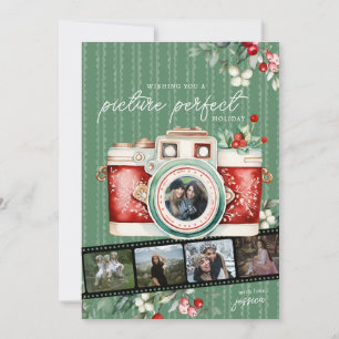 Picture Perfect   Vintage Camera  Holiday Photo  Card