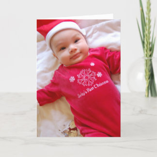 Picture Portrait Christmas Holiday Photo Card