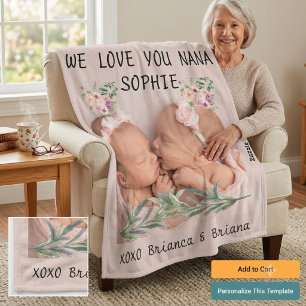 Picture prefect personalised kids photo fleece blanket