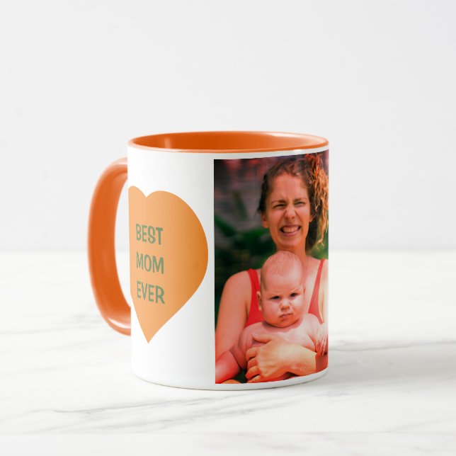 Picture text and custom hearts mug (Front Left)