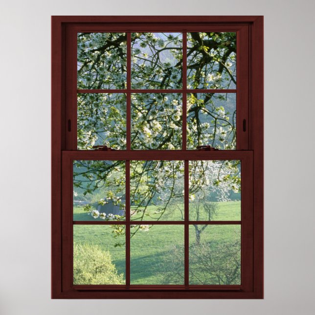 Picture Window Landscape - Cherry Blossoms Poster (Front)