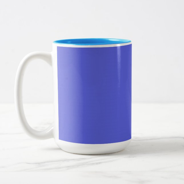 picture with blue colour Two-Tone coffee mug (Left)