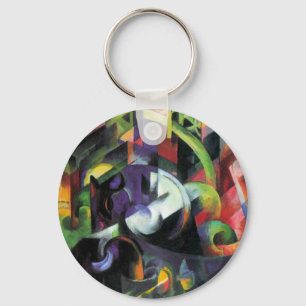 Picture with Cattle by Franz Marc, Vintage Art Key Ring