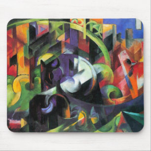 Picture with Cattle by Franz Marc, Vintage Art Mouse Pad