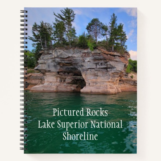 Pictured Rocks Lake Superior National Shoreline No Notebook (Front)