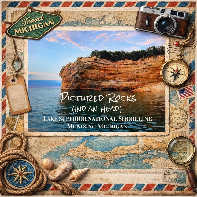Pictured Rocks – Lake Superior’s Painted Cliffs Postcard (Creator Uploaded)