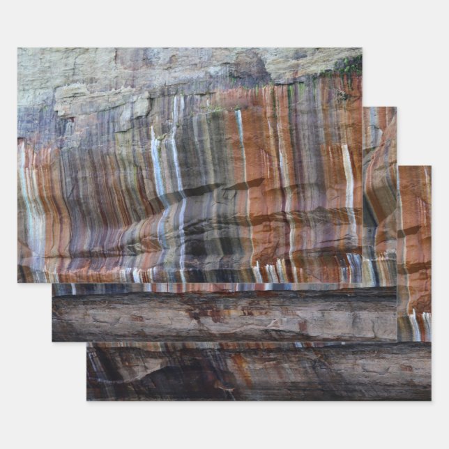 Pictured Rocks Michigan National Lakeshore Wrapping Paper Sheet (Set)