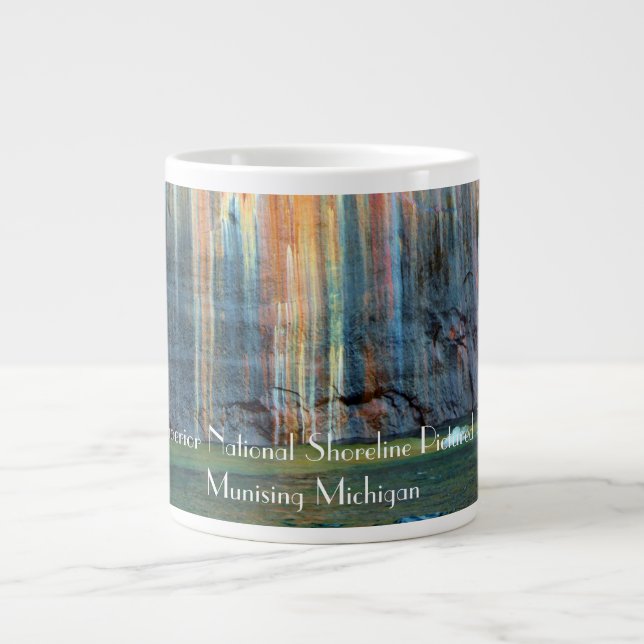 Pictured Rocks Munising Michigan Large Coffee Mug (Front)