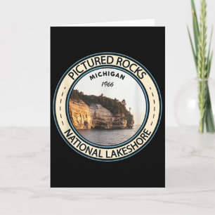 Pictured Rocks National Lakeshore Michigan Badge V Card