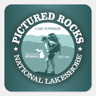 Pictured Rocks NP Square Sticker