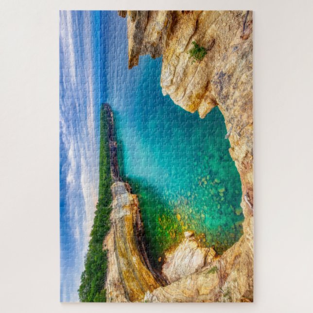 Pictured Rocks Vista Photo Print Jigsaw Puzzle (Vertical)