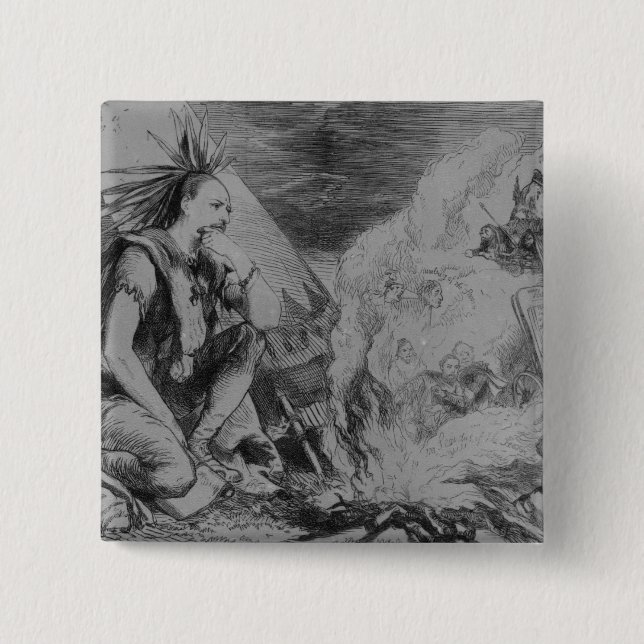 Pictures in the Fire! 15 Cm Square Badge (Front)
