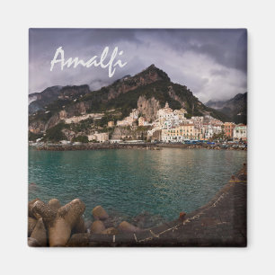 Picturesque Amalfi Coast, Italy Seaside Town Magnet