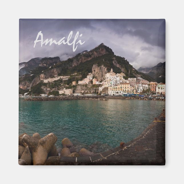 Picturesque Amalfi Coast, Italy Seaside Town Magnet (Front)