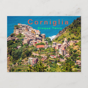 Picturesque Corniglia Cinque Terre Italy  Postcard